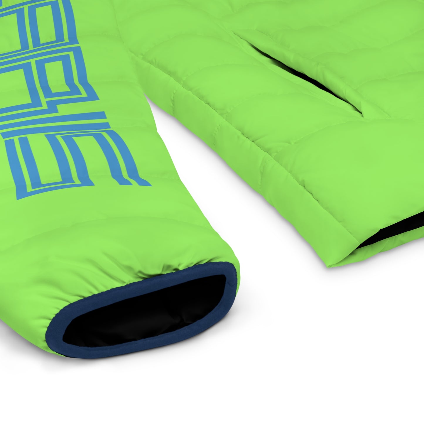 Polaris Men's Puffer Jacket- Lime Glow/Blue