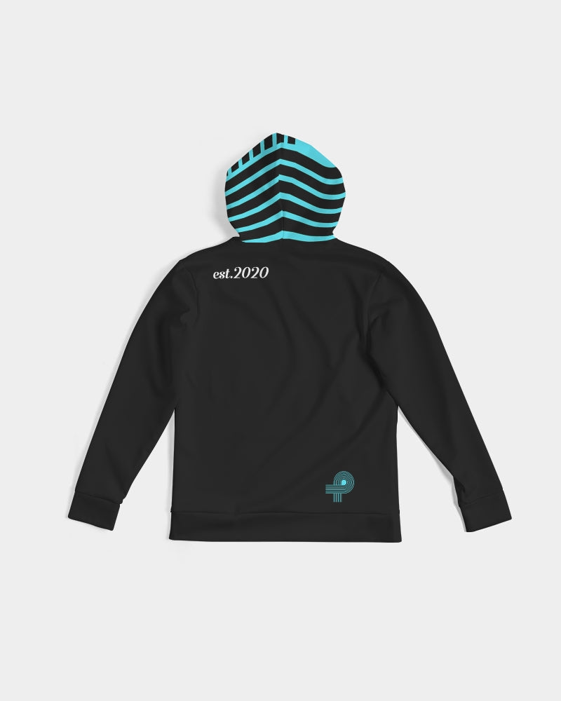 Polaris Men's Hoodie- Black/Teal