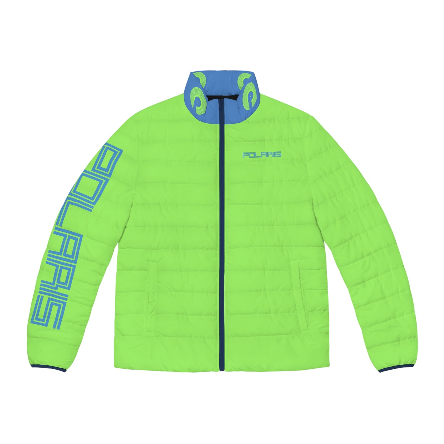 Polaris Men's Puffer Jacket- Lime Glow/Blue