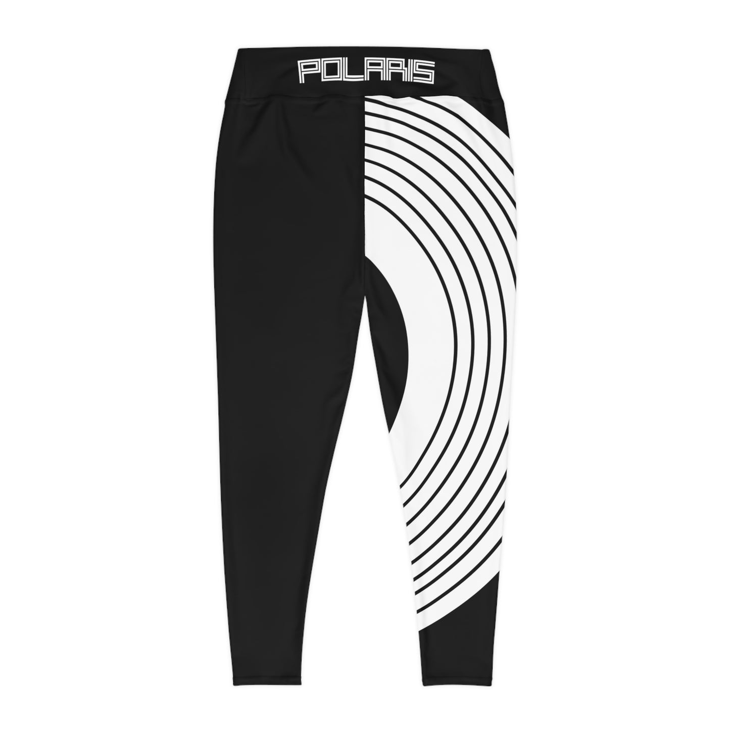 Polaris Plus Size Leggings- Black/White