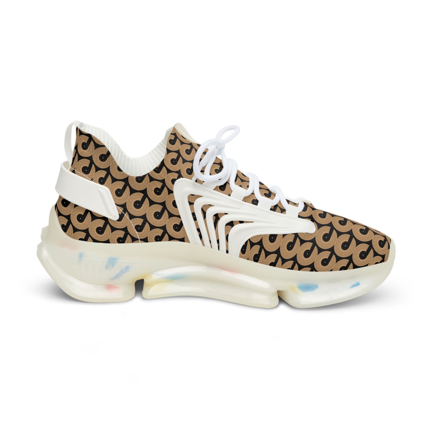 Polaris "Spray Link" Men's Mesh Sneakers- Brown/Tan