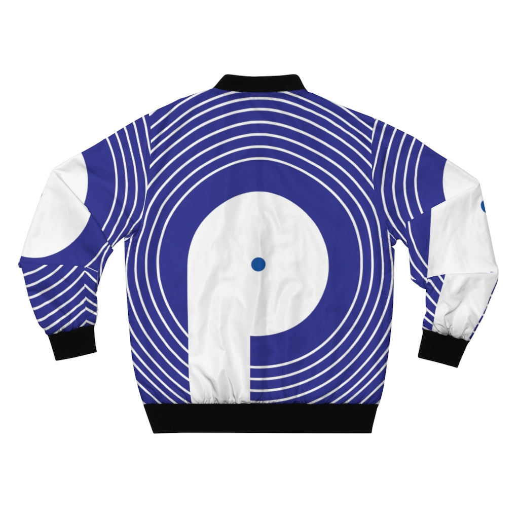 Polaris AOP Unisex Bomber Jacket- Dark Blue Logo