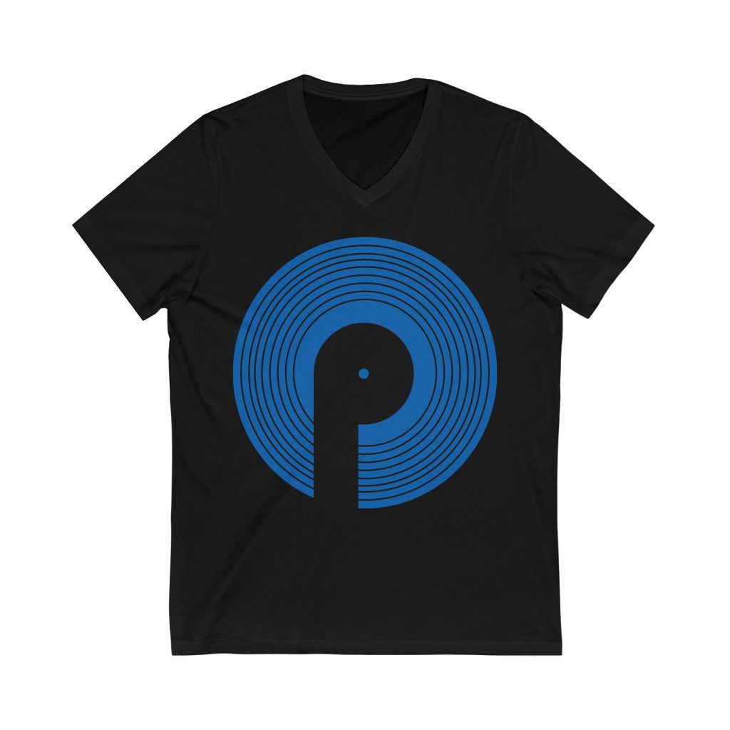 Polaris Men's Lightweight V-Neck Tee- Royal Blue Logo