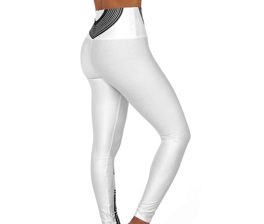 Polaris High Waisted Yoga Leggings- White