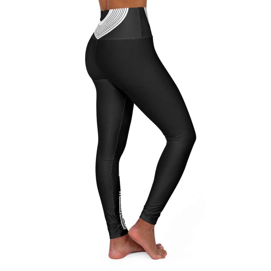 Polaris High Waisted Yoga Leggings- Black