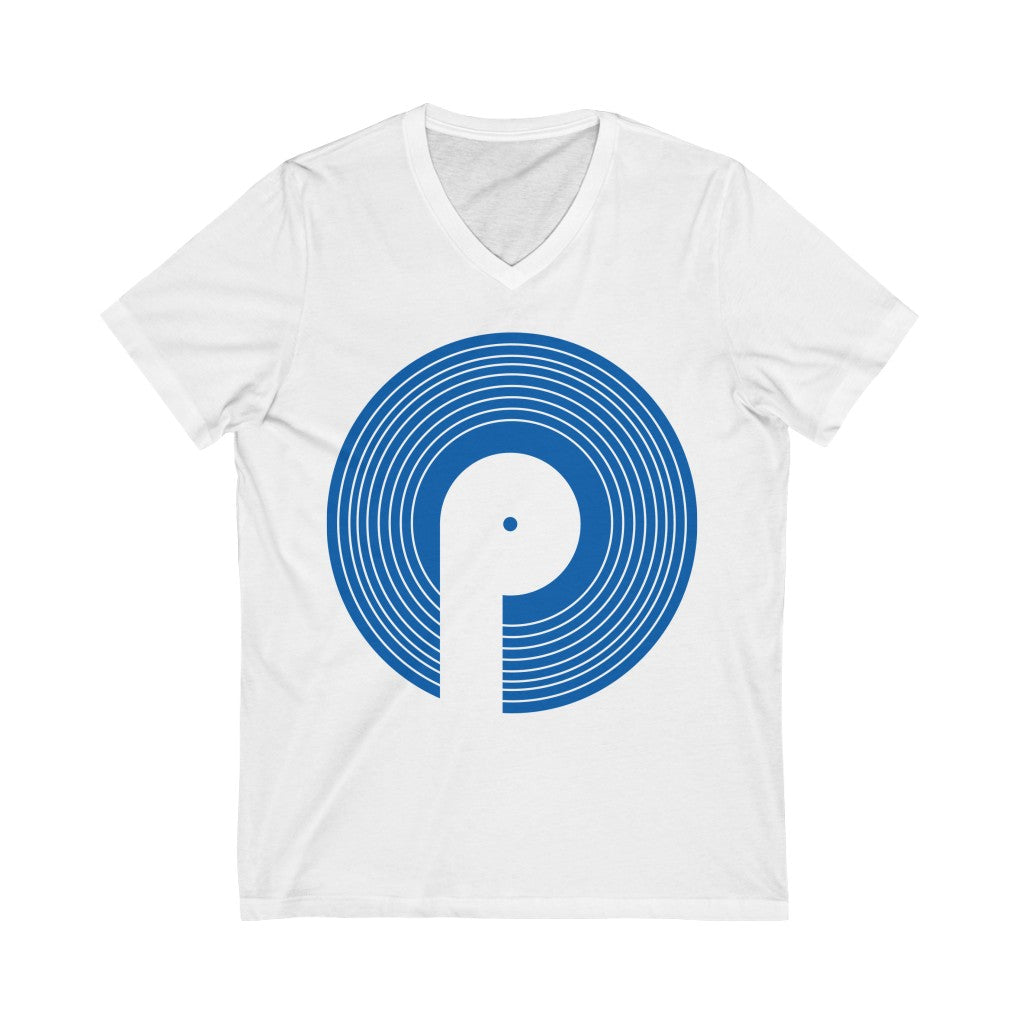 Polaris Men's Lightweight V-Neck Tee- Royal Blue Logo
