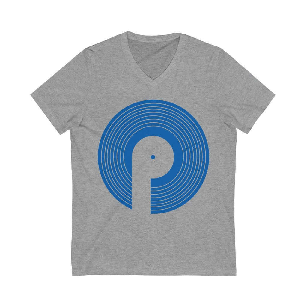 Polaris Men's Lightweight V-Neck Tee- Royal Blue Logo