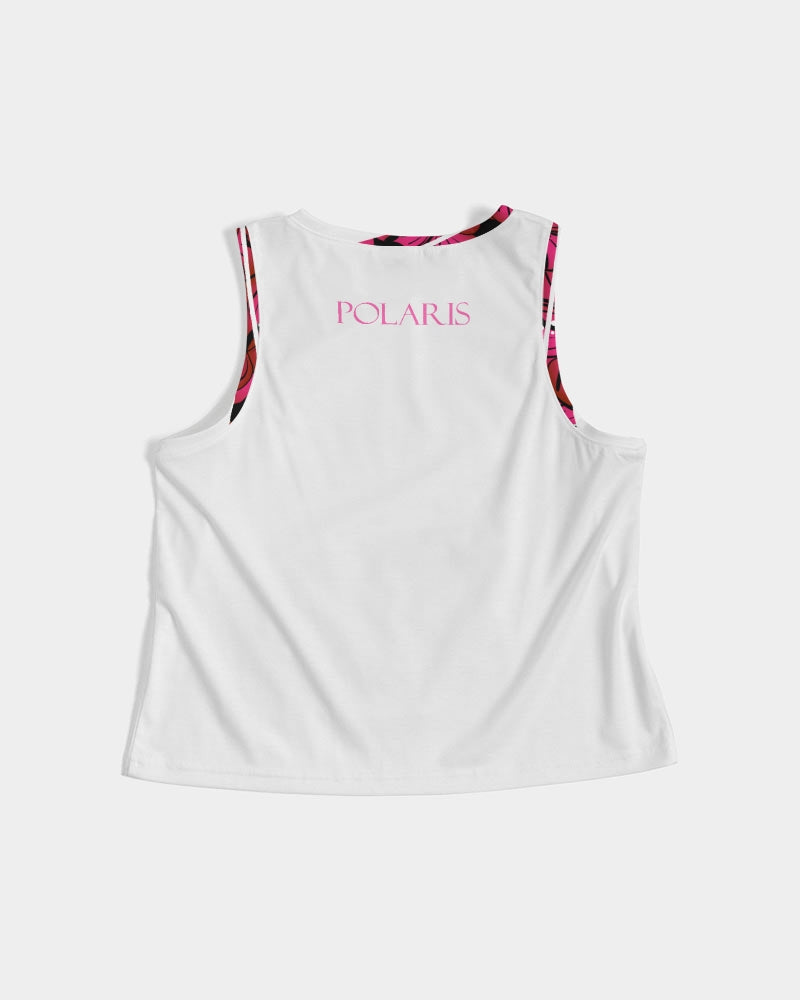 Women's Cropped Tank-Rosy Flowers