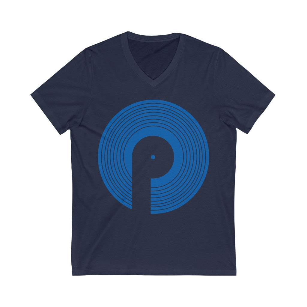 Polaris Men's Lightweight V-Neck Tee- Royal Blue Logo