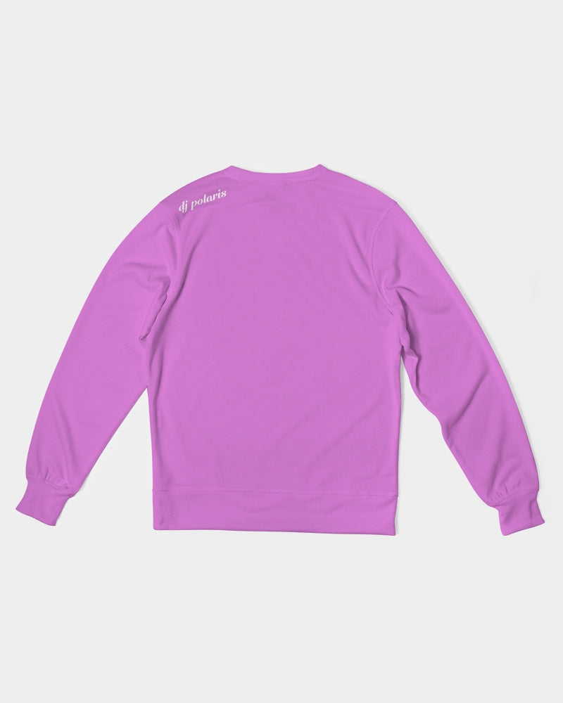 Men's Classic French Terry Crewneck Pullover-Orchid Galaxy