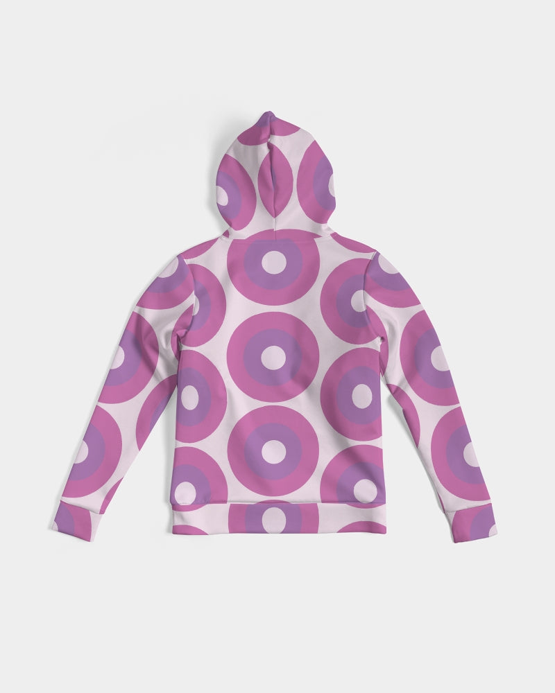 Lux-3 Women's Hoodie- Pink Circles