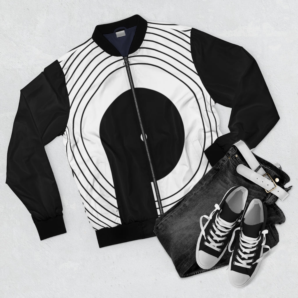 Polaris Men's AOP Bomber Jacket- Black Licorice