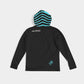 Polaris Men's Hoodie- Black/Teal