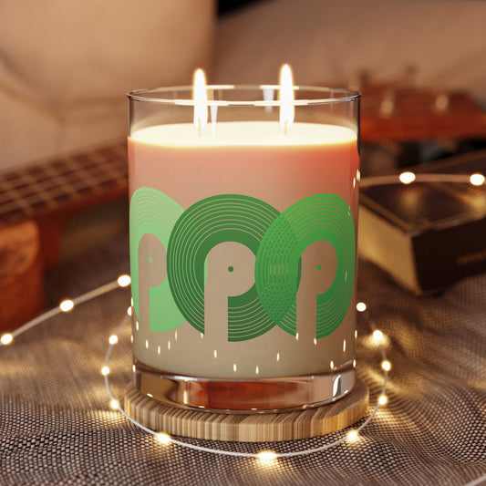 "Tri- P" Green Scented Candle - Full Glass, 11oz