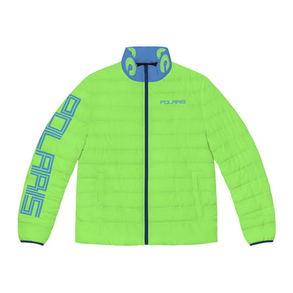 Polaris Men's Puffer Jacket- Lime Glow/Blue
