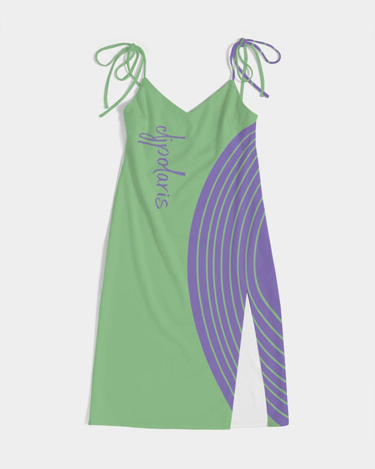 Polaris "Barrage Green" Tie Strap Split Dress