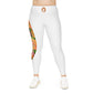 Polaris Plus Size Leggings- Orange Flowers