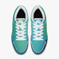 Polaris "Crate Diggers" Low Top Leather Sneakers- Teal/Navy