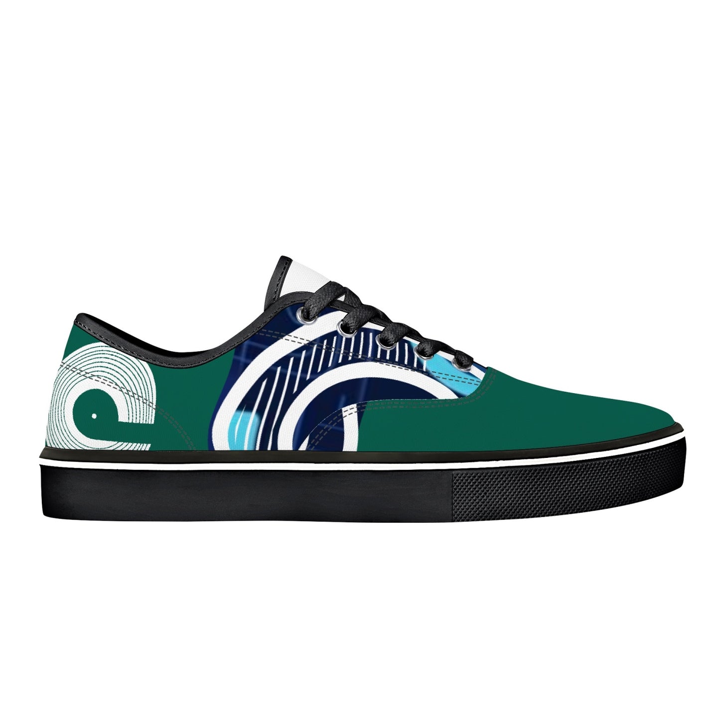 Polaris "Ollie" Skate Sneakers- Crushed Green/Blue/White