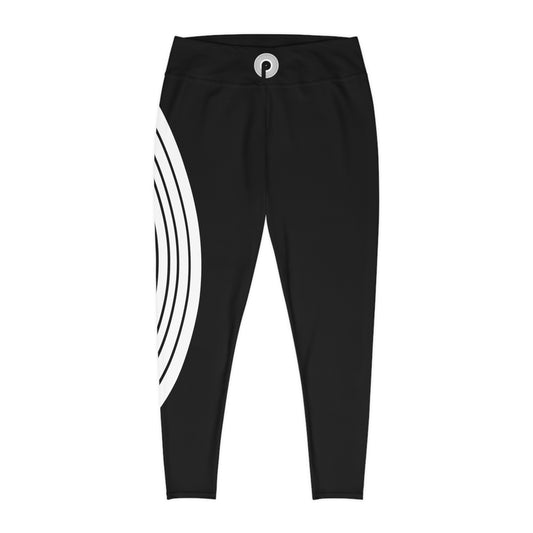 Polaris Plus Size Leggings- Black/White