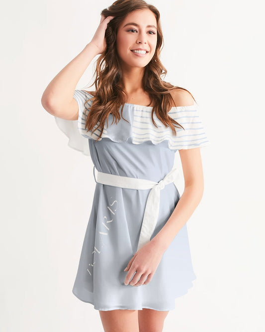 Polaris "Cloud Blue" Off-Shoulder Dress