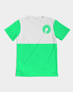 Polaris Colorblock Lux Men's Tee- Spring Green/White