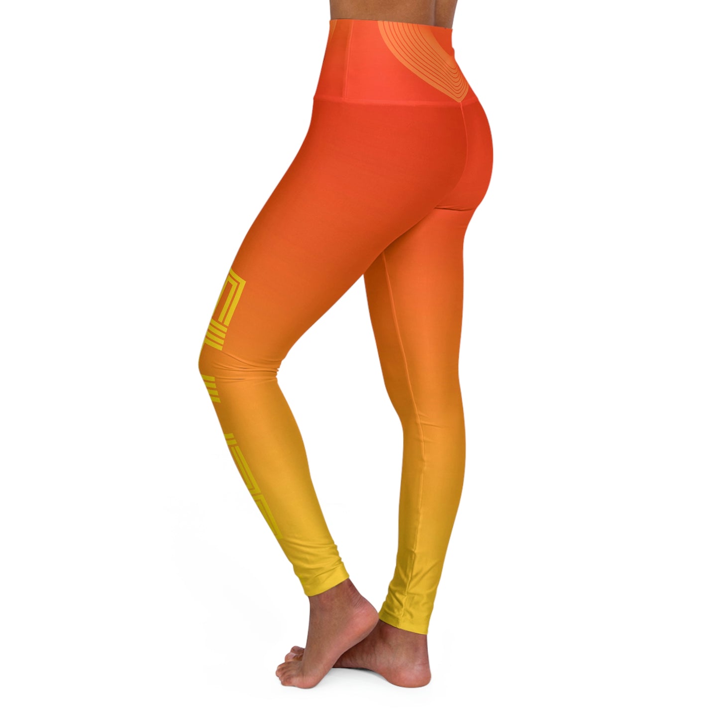 Polaris High Waisted Yoga Leggings- Sunrise