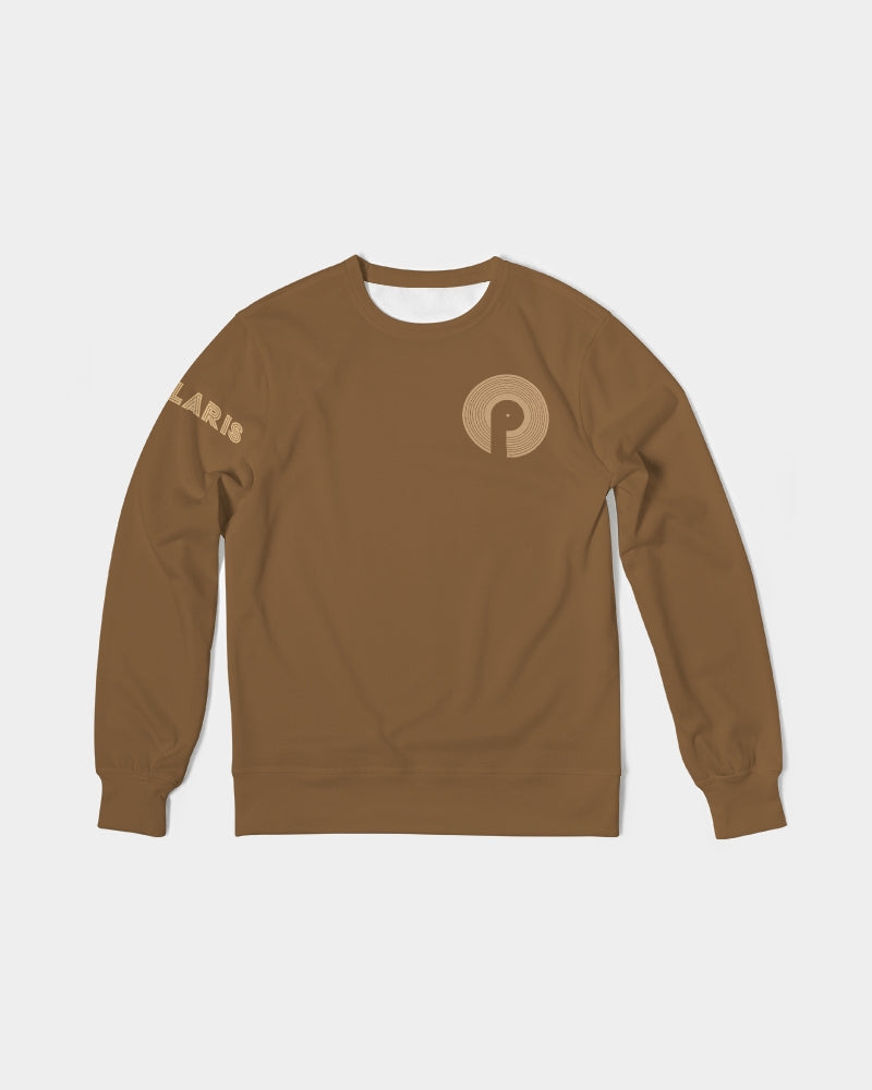 Men's Classic French Terry Crewneck Pullover-Brown