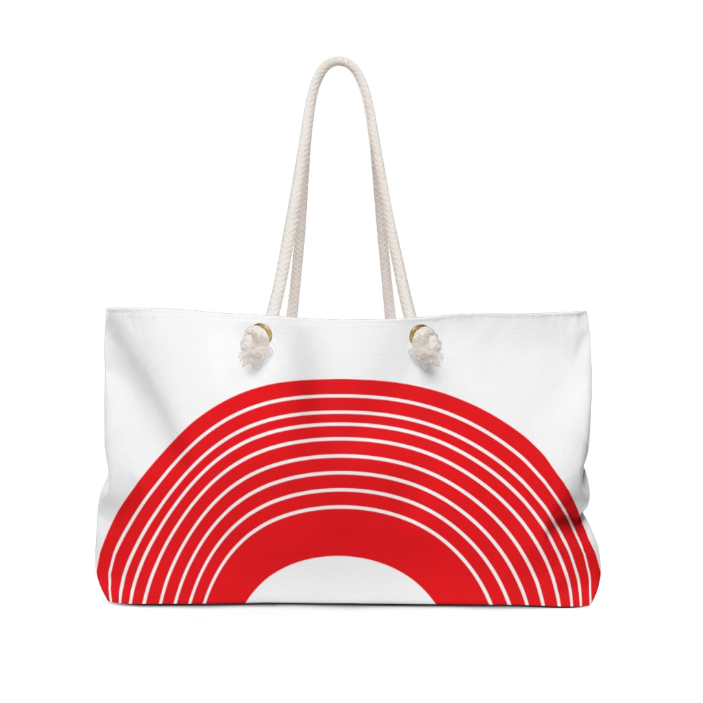 Polaris Weekender Bag - White/Red