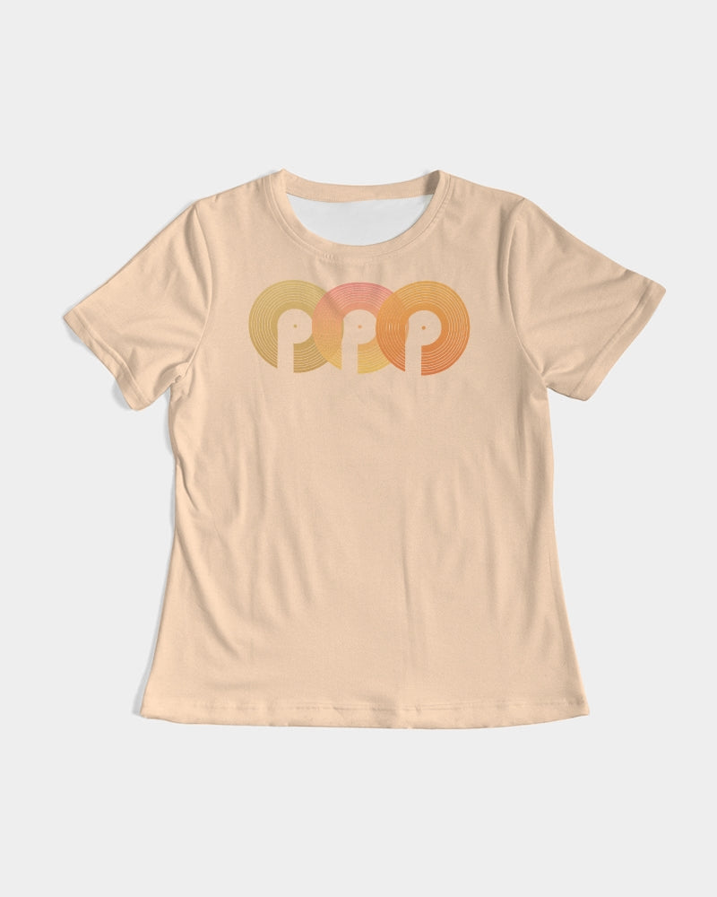 Polaris Lux 3p's Women's Tee-Peach Puff/White