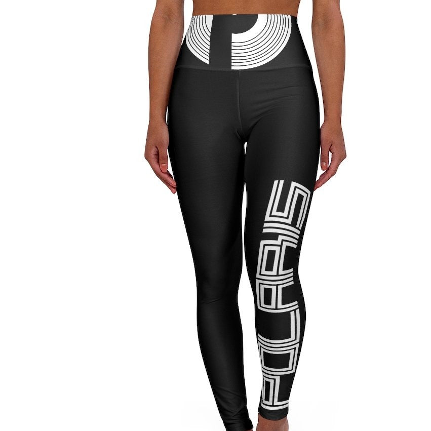 Polaris High Waisted Yoga Leggings- Black