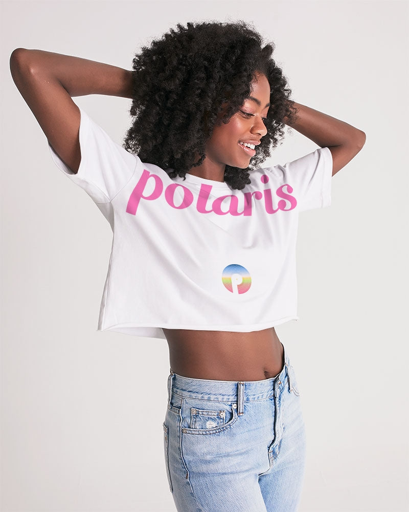 Polaris Women's Lounge Cropped Tee- Rainbow Gradient