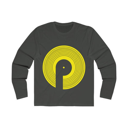 Polaris Men's Long Sleeve Crew Tee-Yellow Logo