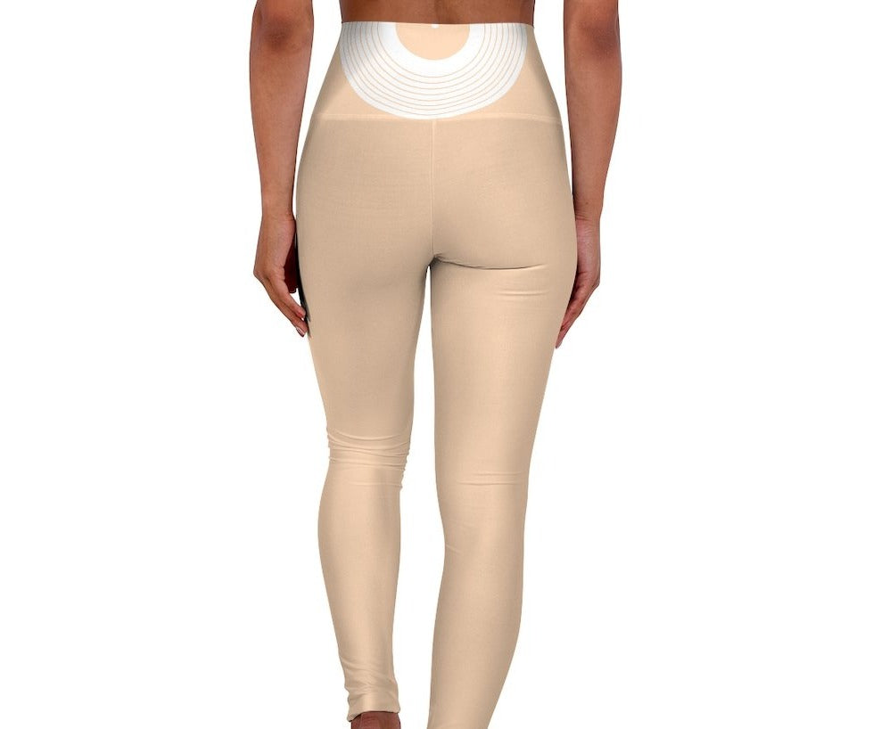 Polaris High Waisted Yoga Leggings- Peach Peace