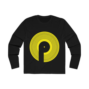 Polaris Men's Long Sleeve Crew Tee-Yellow Logo