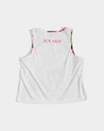 Load image into Gallery viewer, Women&#39;s Cropped Tank- Pink Flowers
