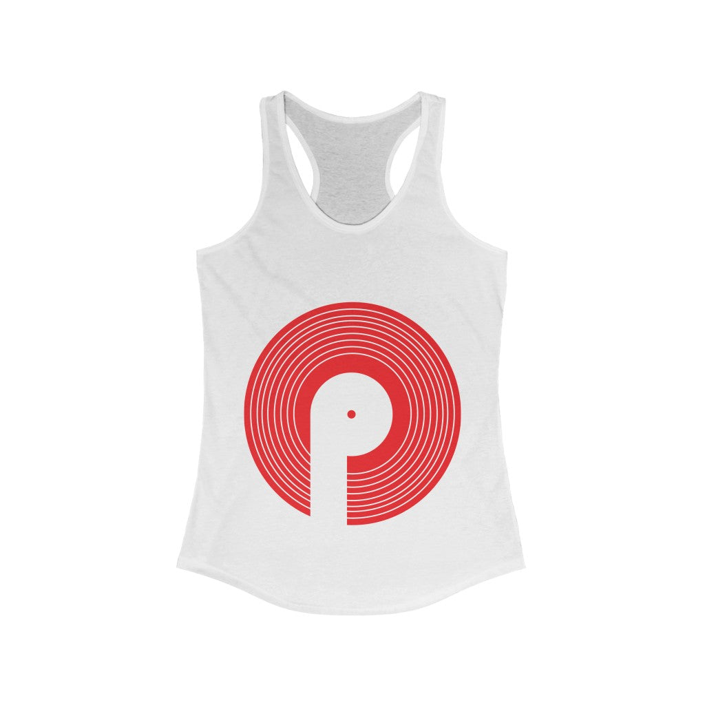 Women's Ideal Racerback Tank- Red Logo