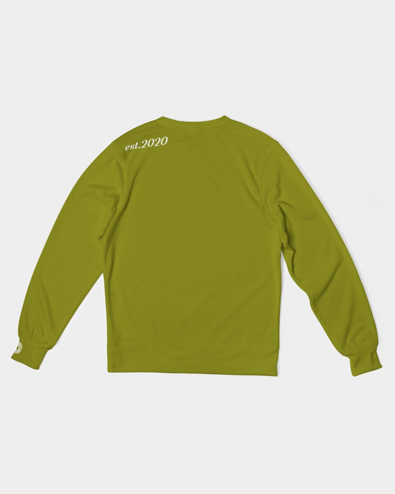 Polaris Olive Men's Classic French Terry Crewneck Pullover