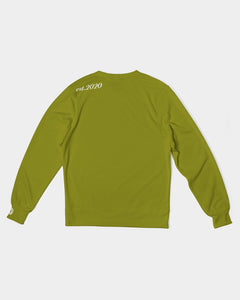 Polaris Olive Men's Classic French Terry Crewneck Pullover