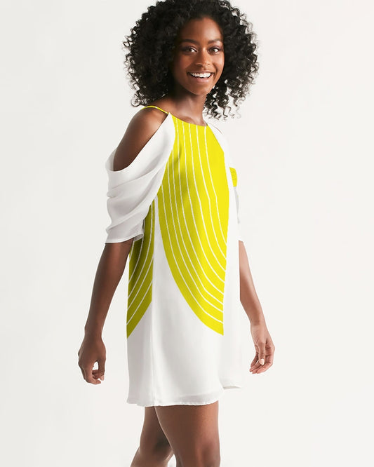 Polaris Women's Open Shoulder A-Line Dress - Tulip