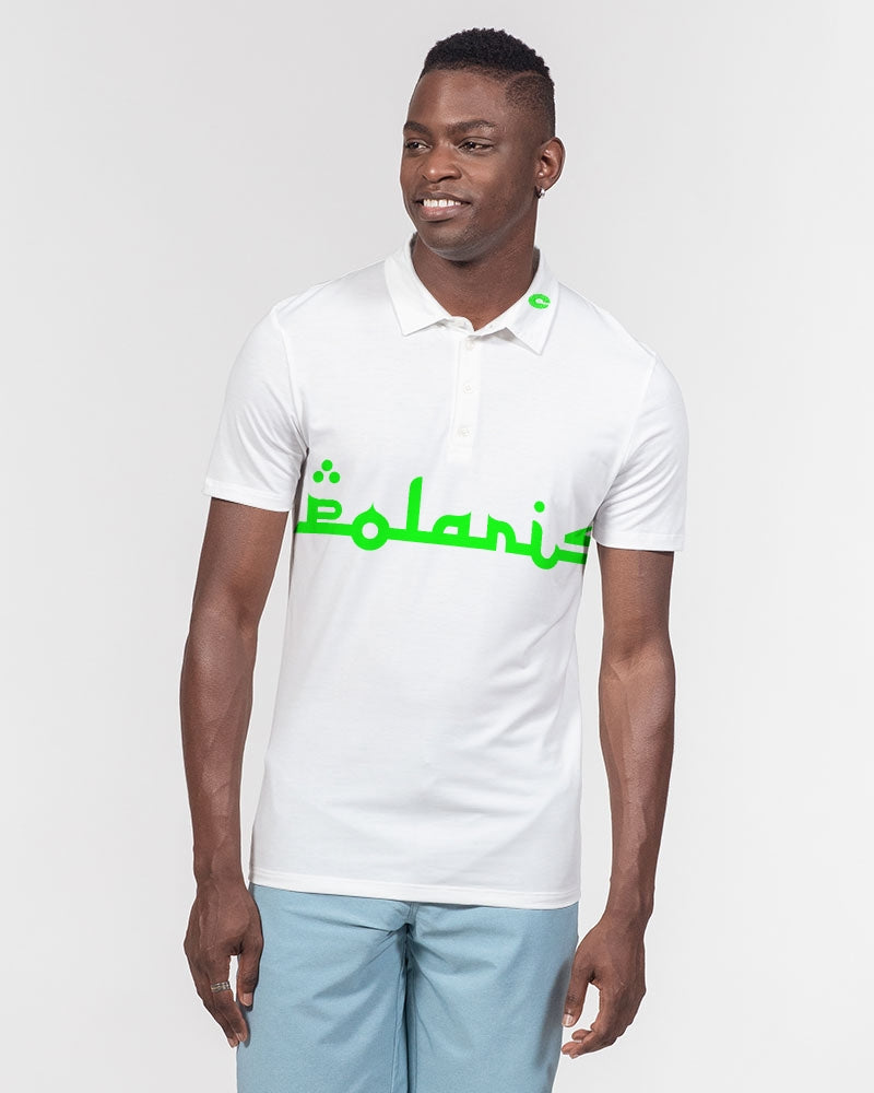 Arabic Men's Slim Fit Short Sleeve Polo- Shock Green