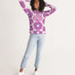 Lux-3 Women's Hoodie- Pink Circles