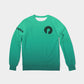 Men's Classic French Terry Crewneck Pullover-Green Gradient