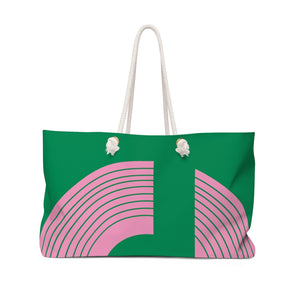 Polaris Weekender Bag - Green/Pink