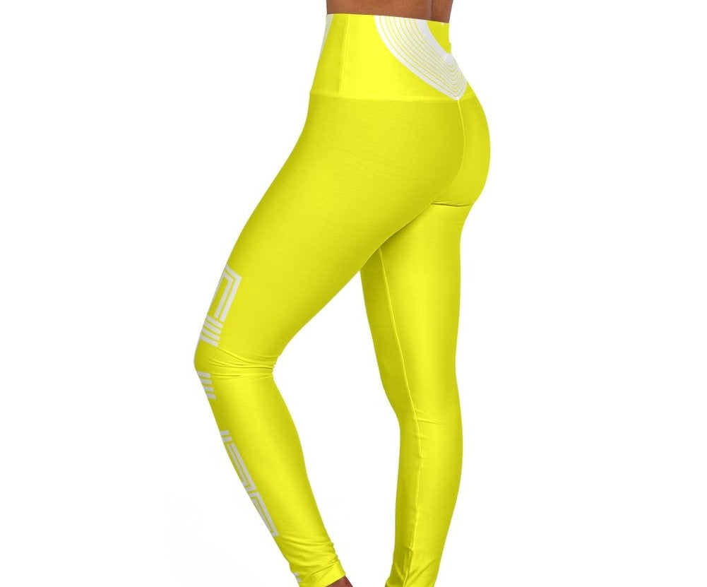 Polaris High Waisted Yoga Leggings- Lemonade