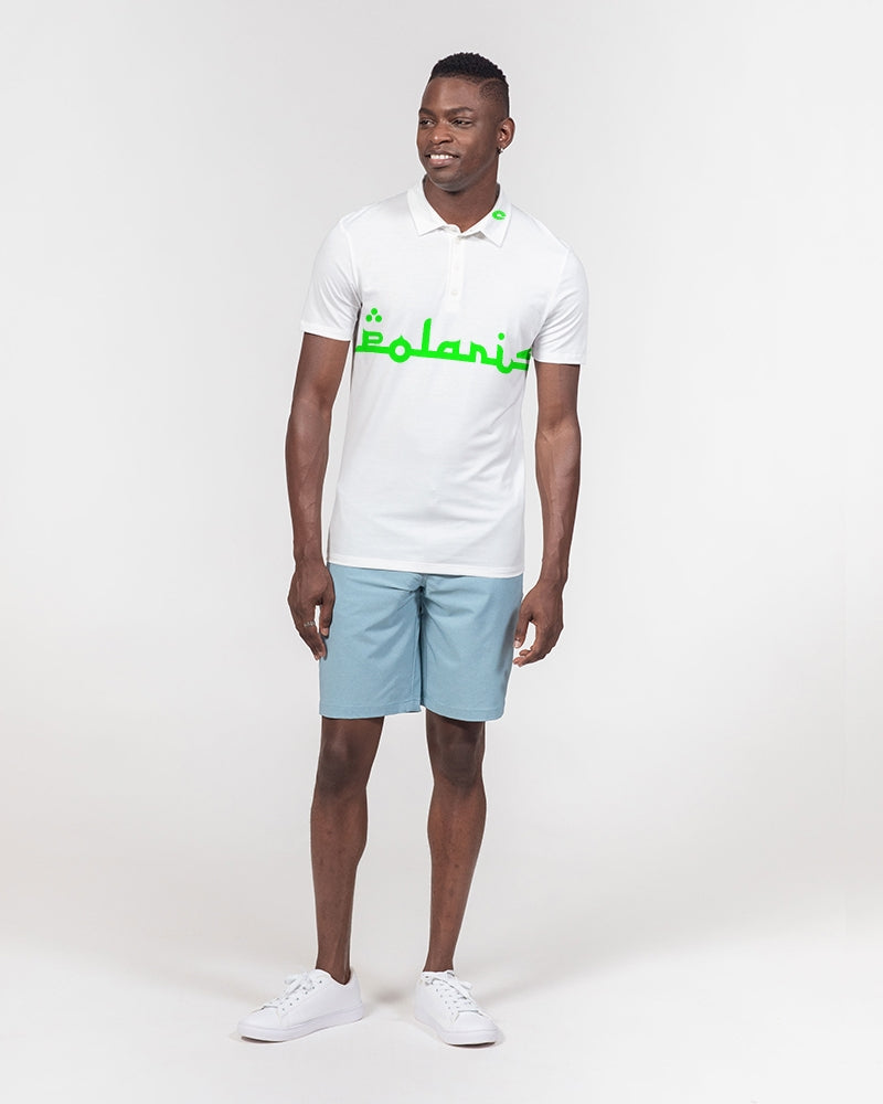 Arabic Men's Slim Fit Short Sleeve Polo- Shock Green