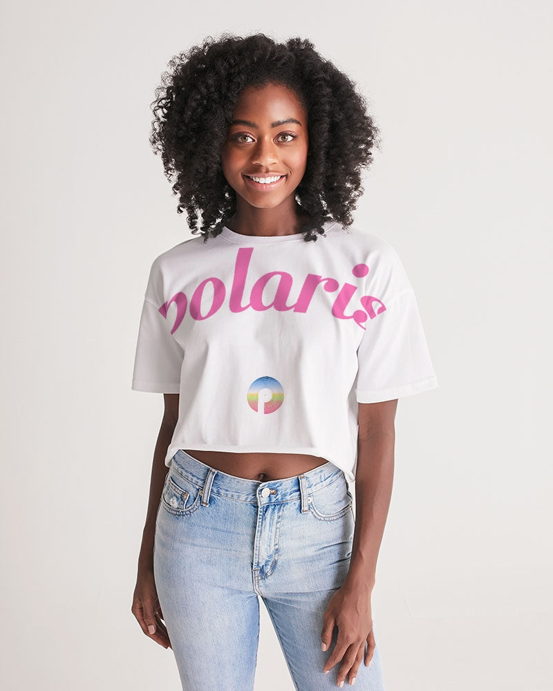 Polaris Women's Lounge Cropped Tee- Rainbow Gradient