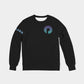 Men's Classic French Terry Crewneck Pullover-Black/Blue Gradient
