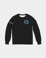 Load image into Gallery viewer, Men&#39;s Classic French Terry Crewneck Pullover-Black/Blue Gradient
