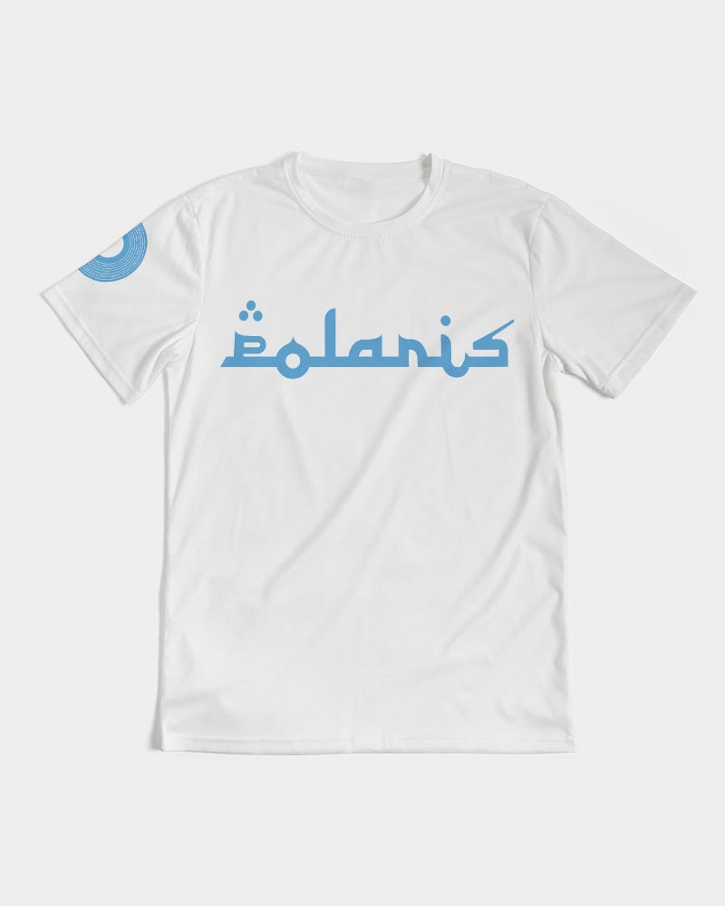 Polaris Lux Arabic Men's Tee- White/Carolina Blue